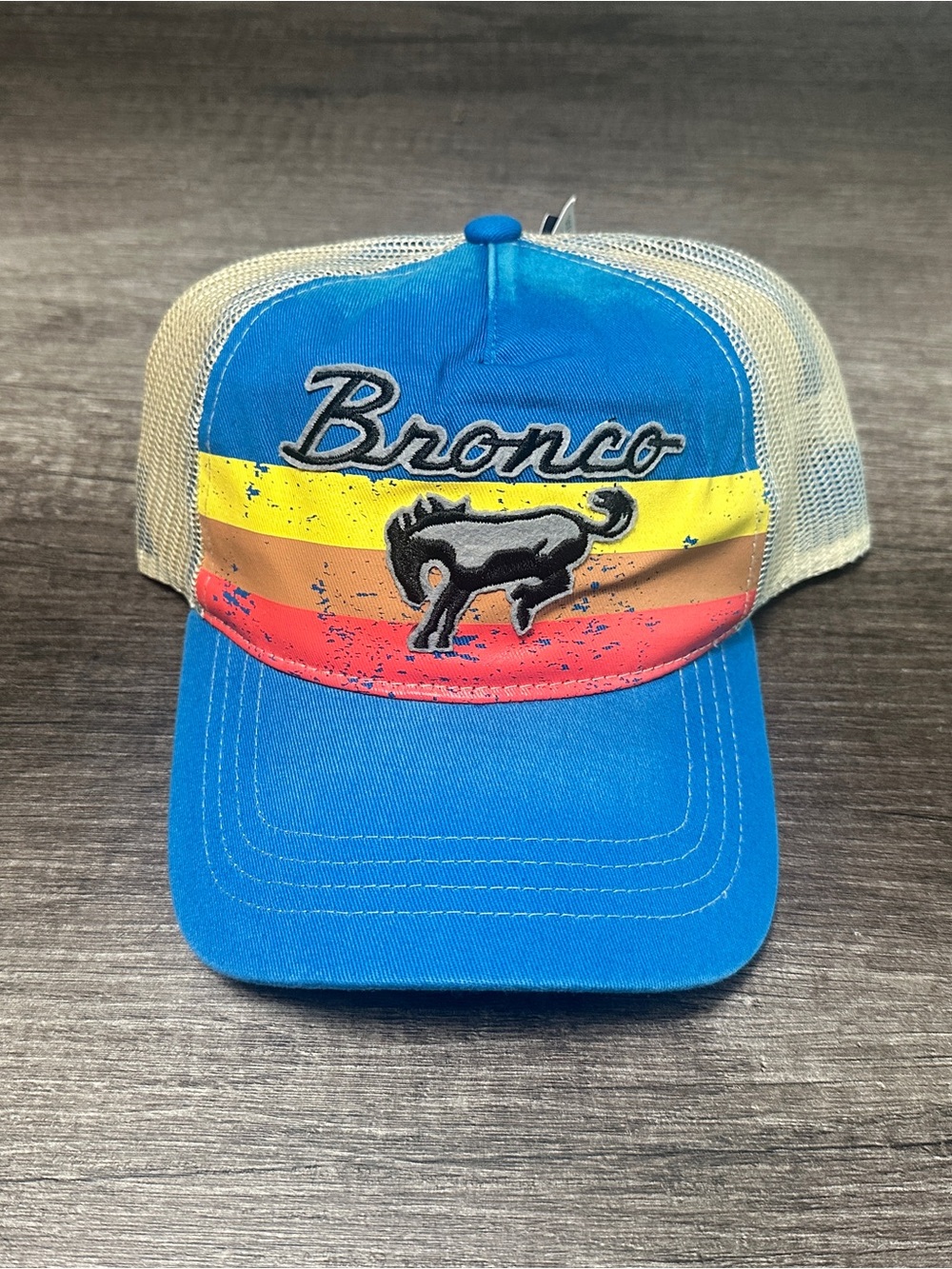 Ford Bronco Trucker Hat Blue
Colorblock One Size Adjustable Mesh
Back